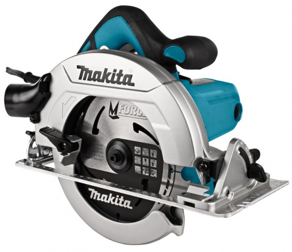 Пила дисковая 1600Вт 190мм HS7611K Makita, угол 90-65,5мм, угол 45-39,5мм, 5500об/мин, 3,9кг