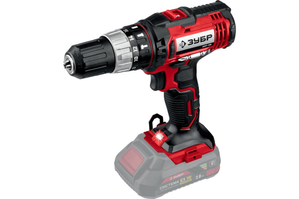 Ударная дрель-шуруповер ЗУБР 18В, без АКБ, в коробке, ДШУ-185