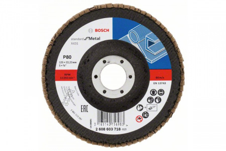 Шлифкруг лепестковый X431, Standard for Metal BOSCH