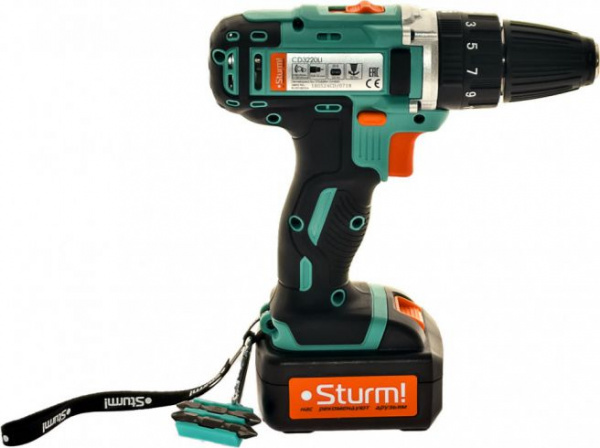 Дрель-шуруповерт аккумуляторная ударная 20.0В/2.0Ач/32Нм. Sturm! CD3220LI