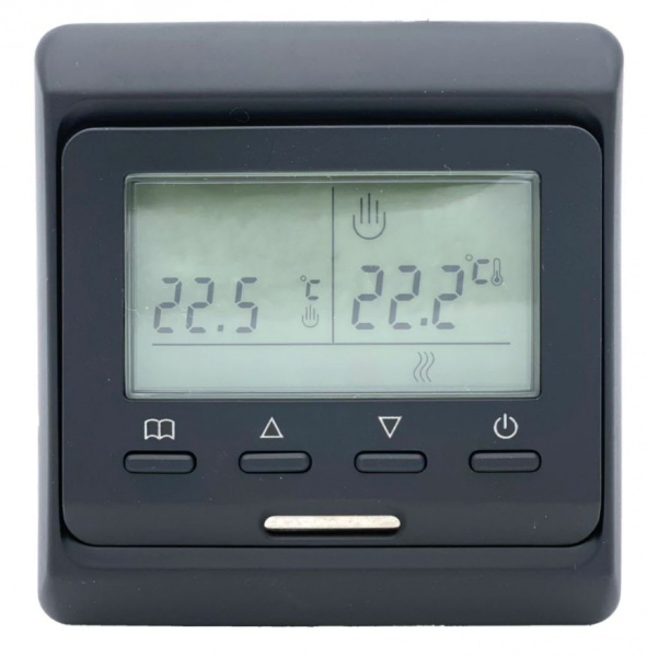 Терморегулятор электронный программируемый черный E51.716