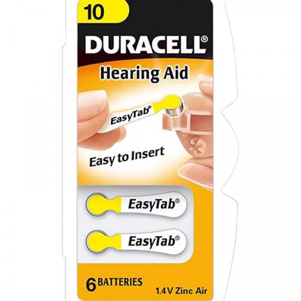 Батарея Duracell DA10/6BL ActivAir Nugget Box ZA10 для слуховых аппаратов