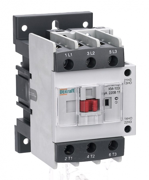 Контактор Dekraft 65А 220B КМ-103 АС3 1НО+1НЗ