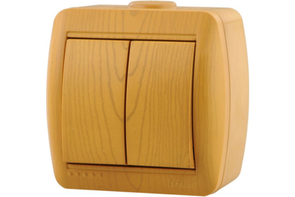 Выключатель Ольха 2кл ОУ Nata Lezard