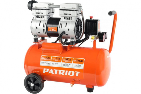 Компрессор безмасляный PATRIOT WO  24-160