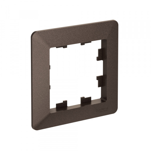 Рамка 1-постовая, мокко/дымчатый черный, AtlasDesign Air SE