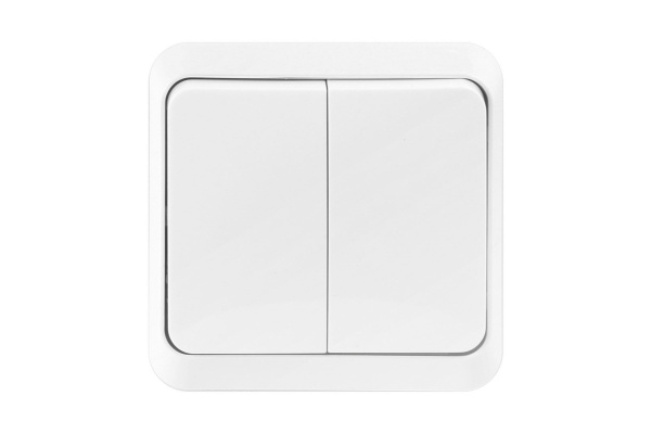 Выключатель 2кл о/п белый "Юпитер" Smartbuy