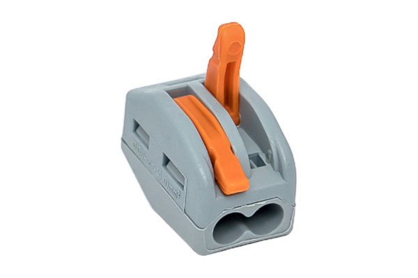 Монтажная клемма СМК 222-412 2-проводная 0.08-2.5кв.мм с рычагом (уп.100шт) PROxima EKF