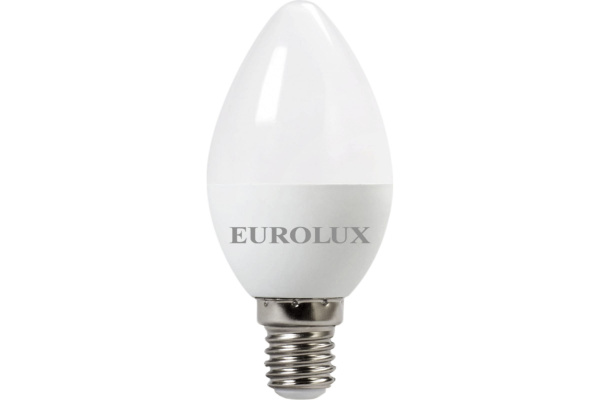 Лампа светодиодная Eurolux LL-E-C37-7W-230-2,7K-E14 (свеча, 7Вт, тепл., Е14)