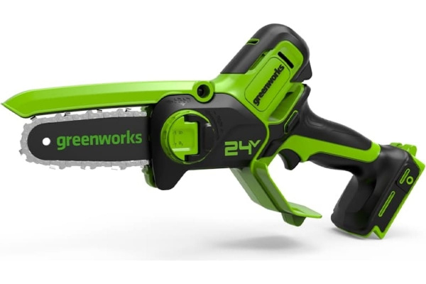 Цепная мини пила аккумуляторная Greenworks G24MCS10, 24V, 10см, без АКБ и ЗУ