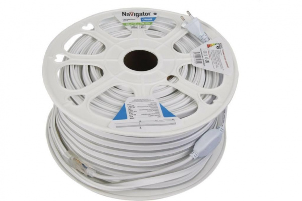 Лента NEON NLS-2835 220В 9Вт 92д/м синий IP67 Navigator (71931)