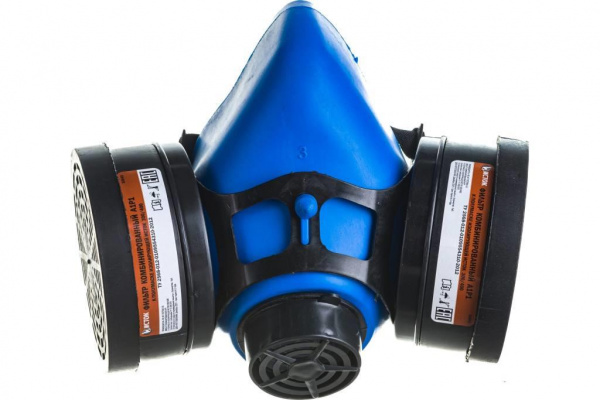 Полумаска изолирующая ИСТОК-300/400 со сменными комбинированными фильтрами А1Р1// Россия