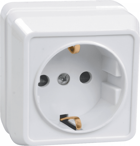 Розетка Белый 1П с/з 16А ОУ РС20-3-ОБ Октава IEK