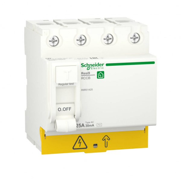 Устройство защитного отключения УЗО 3Р+N 25А 30mA Resi9 System Electric