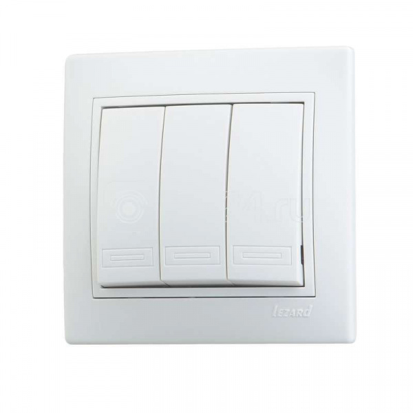 Выключатель Белый 3кл СУ Mira Lezard