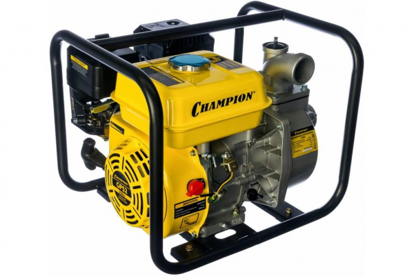 Мотопомпа Champion GP 52 (500л/мин, 4-такт, 7л/с, всас 8м, напор 26м, вх/вых 2"/50мм) 21.7кг
