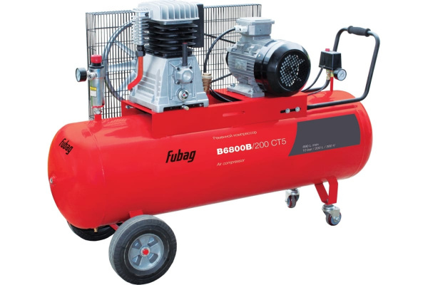 Компрессор FUBAG ремен. B6800B/200 СТ5 (690л/мин,200л,380В/4кВт,2цил,10бар) 126кг