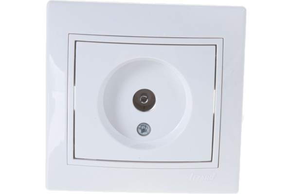 Розетка Белый 1П TV-R проходная СУ Mira Lezard