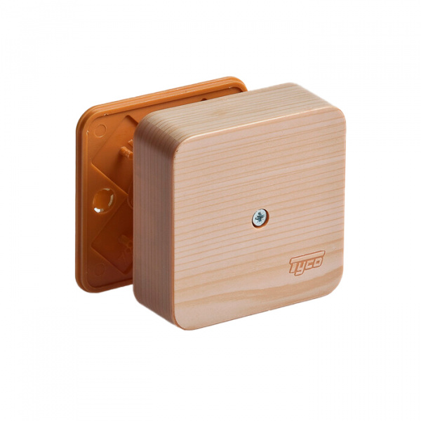 Коробка распределительная Ruvinil ОУ 80x80x25мм Сосна IP40