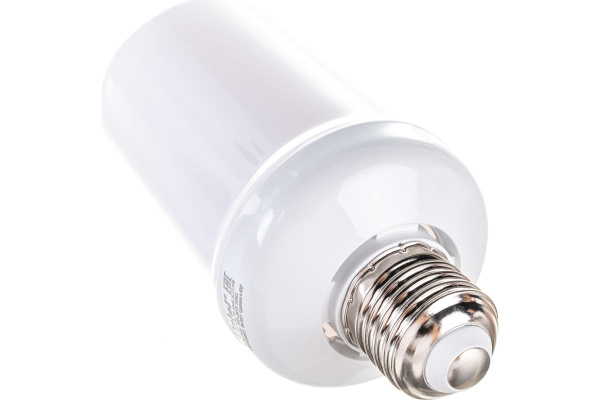 Лампа светодиодная Uniel декоративная LED-L60-6W-FLAME-E27-FR PLD01WH эффект пламени