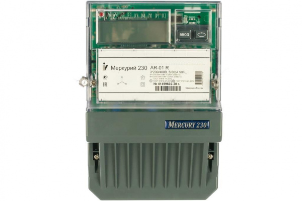 Счетчик электроэнергии 230АR-01 R 5-60А 380В 3-ф Mеркурий 230 AR-01 R