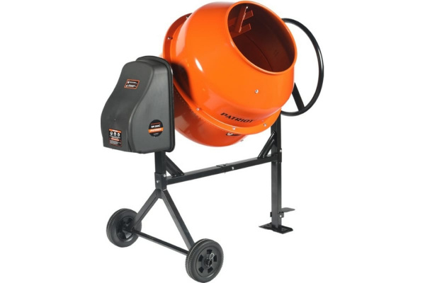 Бетоносмеситель PATRIOT BM 208C, 800 Вт, 200 кг готовой смеси, венец - чугун