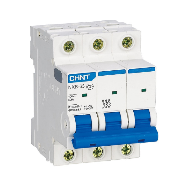 Автоматический выключатель NXB-63 3P 25A 6кА х-ка C Chint 814172