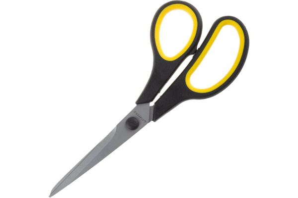 Ножницы STAYER "MASTER" хозяйственные, изогнутые, двухкомпонентные ручки, 195мм