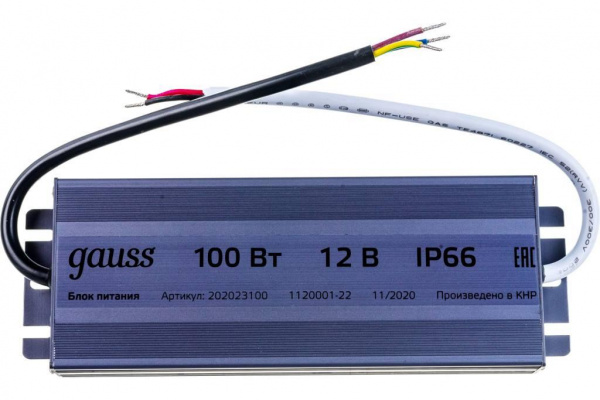 Блок питания Gauss LED Strip PS 12V 100W IP67