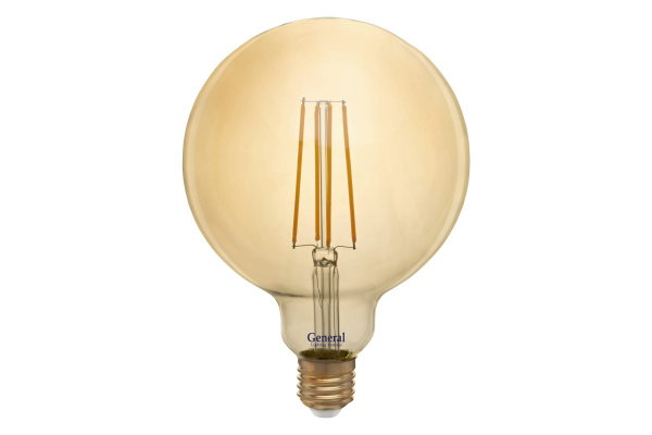 Лампа светодиодная General Filament Шар G125 10Вт E27 2700K Золото