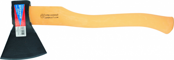 Топор кованный, в сборе, 600/850 г, деревянное топорище, 350 мм, А-О, (Труд), г. Вача// Россия