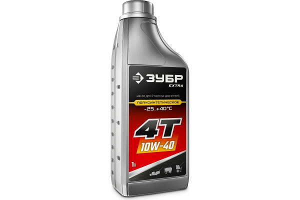 Масло полусинтетическое ЗУБР Extra 4T-10W40, 1 л, для 4-тактных двигателей (70611-1)