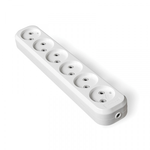 Колодка 6гн без з/к белый IP20 UNIVersal