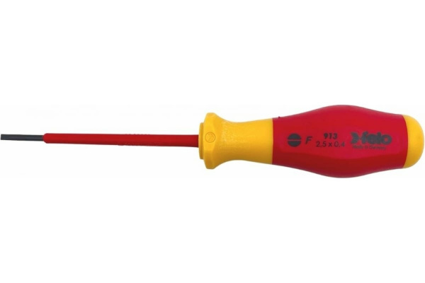 Отвертка диэлектрическая шлицевая SL2,5x0,4x75 91302590 Felo