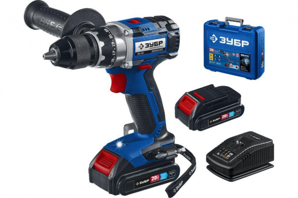 Бесщеточная дрель-шуруповерт аккумуляторная ЗУБР Профессионал DB-201-22