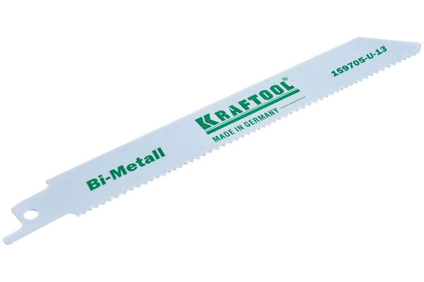 Полотно для сабельной пилы KRAFTOOL S922VF, по дереву и металлу, Bi-Met, шаг 1.8-2.5 мм, 130мм