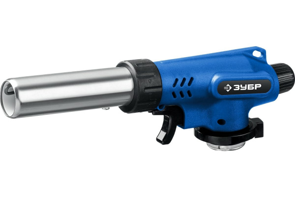 Газовая горелка ЗУБР ГП-500 1300°C с пьезоподжигом,на баллон с цанговым соед., увелич. выход пламени