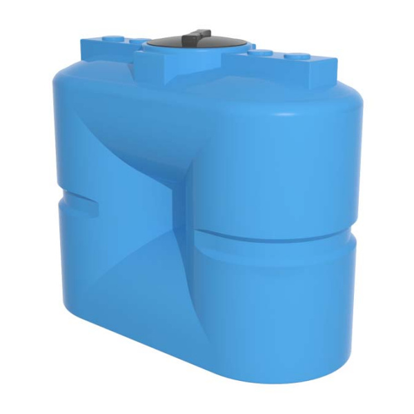 Емкость Slim 500 отводы / крышка 350мм / голубая ИРПЛАСТ