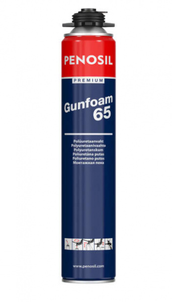 Пена PENOSIL Premium Gunfoam 65, зимняя, профессиональная, монтажная, 870мл (ПР/09.21)