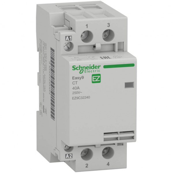 Контактор модульный Easy9 CT 2-полюсный 40А 2НО 230/250В System Electric