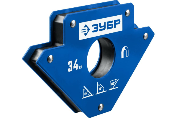 Угольник магнитный для сварочных работ ЗУБР УМ-3 до 34 кг
