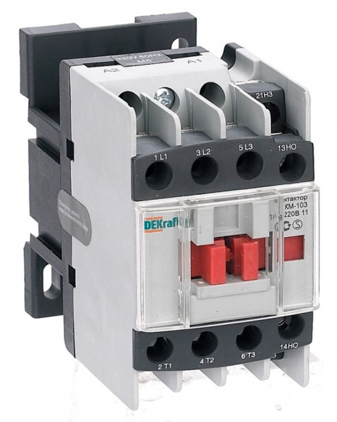 Контактор Dekraft 18А 220B АС3 1НО+1НЗ