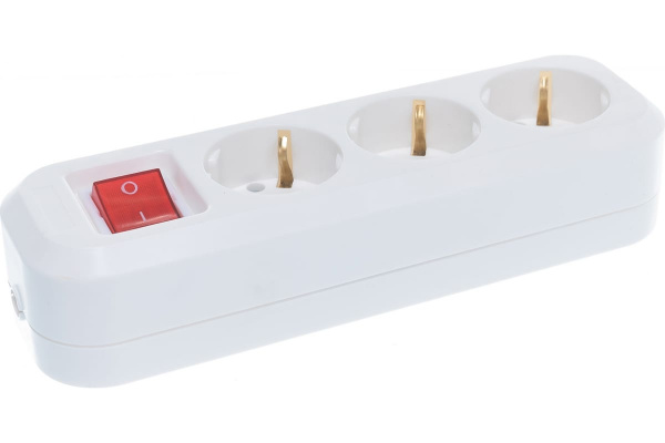 Колодка 3П с/з и выключателем IONICH