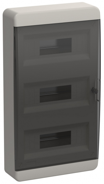 Корпус пластиковый ЩРН-П-36 IP41 черная прозрачная дверь Tekfor IEK