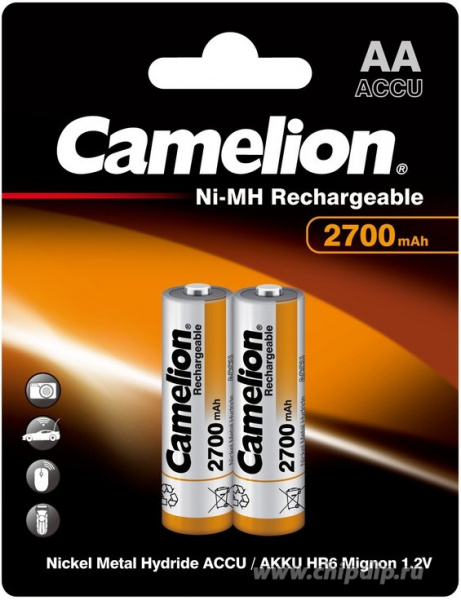 Аккумуляторная батарея R6 (AA) NI-MH 2700мАч Camelion