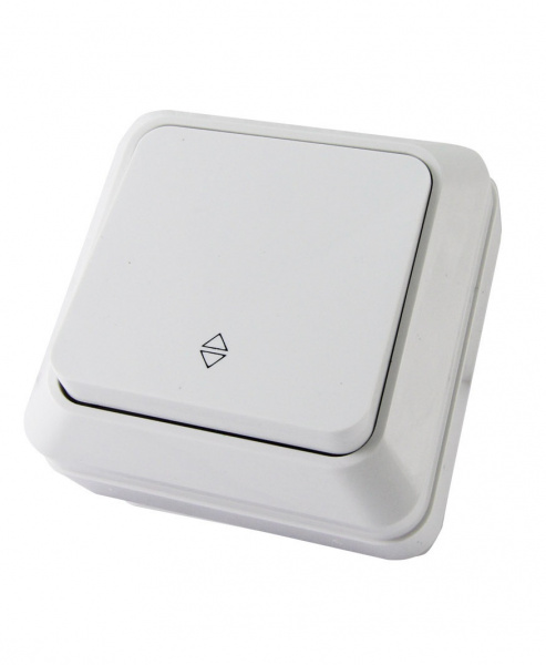 Переключатель белый "Ладога" на 2 направления 1-кл. открытой установки IP20 10А, TDM