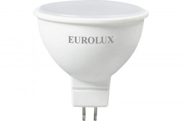 Лампа светодиодная Eurolux LL-E-MR16-7W-230-2,7K-GU5.3 (рефлектор, 7Вт, тепл., GU5.3)