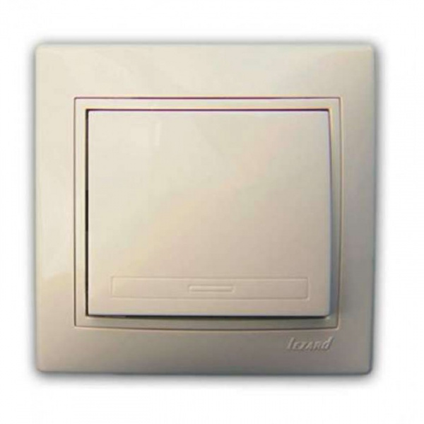 Переключатель Бежевый 1кл СУ Mira Lezard
