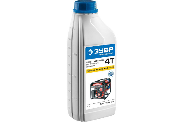 Масло моторное полусинтетическое 4T 10W-30 1л ЗМД-4Т ЗУБР