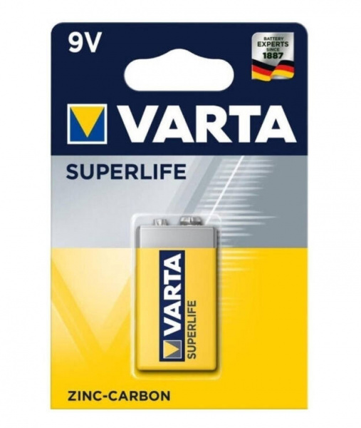 Элемент питания 6F22 (Крона) VARTA SuperLife